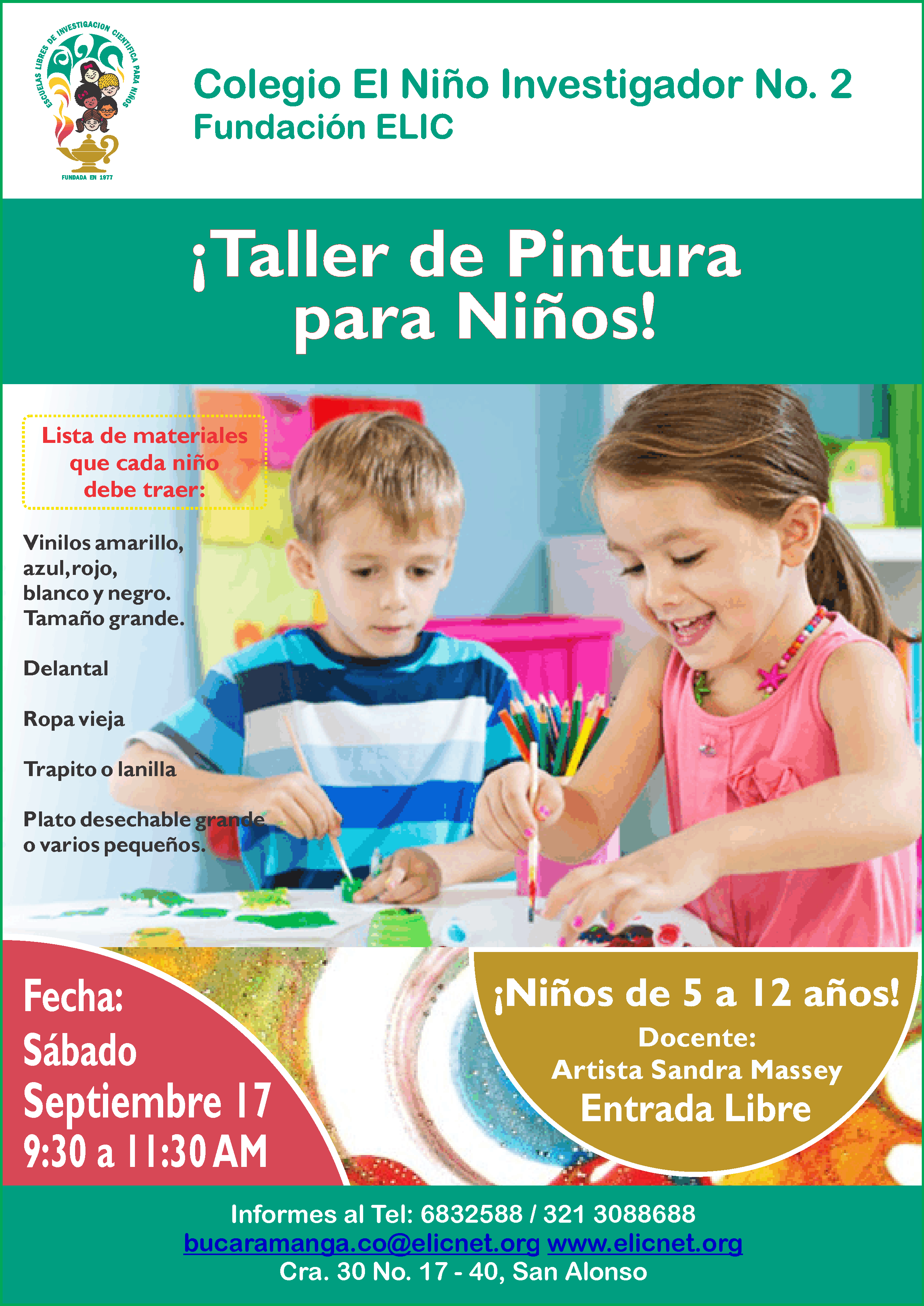 Taller Gratuito Pintura Niños